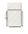 Tory Burch Fleming Flap Leather Phone Crossbody Bag In White