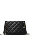 Tory Burch Fleming Quilted Shoulder Bag In Black