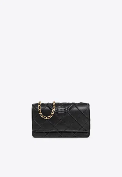 Tory Burch Black Fleming Logo-embossed Crossbody Bag