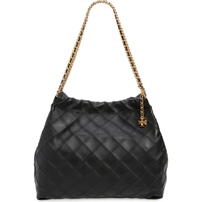 TORY BURCH TORY BURCH FLEMING QUILTED LEATHER HOBO BAG