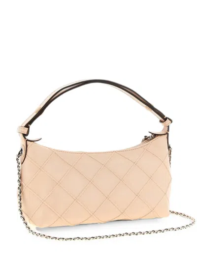 Tory Burch Fleming Quilted Leather Shoulder Bag In Neutral