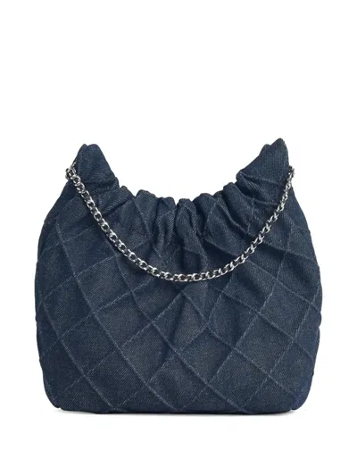 Tory Burch Fleming Quilted Mini Bag In Blue