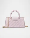 Tory Burch Fleming Top Handle Leather Satchel In Pale Purple
