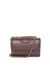 Tory Burch Fleming Small Convertible Shoulder Bag Albarossa In Bordeaux