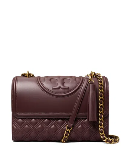 Tory Burch Fleming Small Convertible Shoulder Bag Albarossa In Muscadine