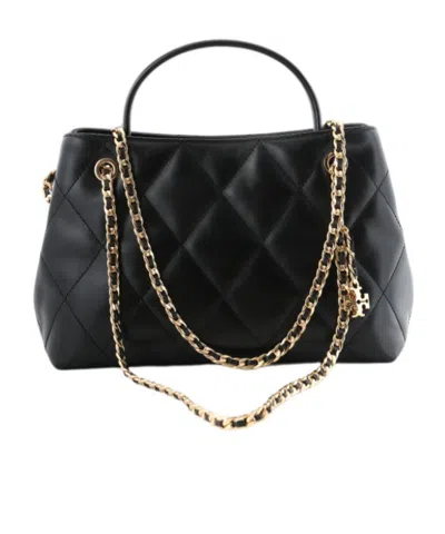Tory Burch Fleming Small Carryall Purse In Black