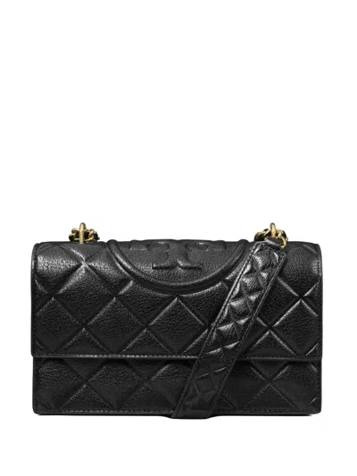 Tory Burch Fleming Small Convertible Shoulder Bag In Black  