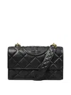 Tory Burch Fleming Small Convertible Shoulder Bag In Black