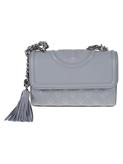 Tory Burch Small Fleming Convertible Shoulder Bag In Cloud Blue