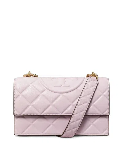Tory Burch Fleming Small Convertible Shoulder Bag In Nude & Neutrals