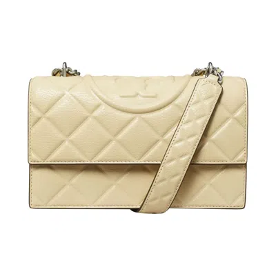 Pre-owned Tory Burch Fleming Small Convertible Shoulder Bag 'vanilla Soft Serve' | Cream | Women's Size Onesiz