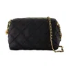 Tory Burch Fleming Black Diamond Quilted Shoulder Bag With Chain-link Shoulder Strap In Leather Woman