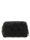 Tory Burch Fleming Black Diamond Quilted Shoulder Bag With Chain-link Shoulder Strap In Leather Woman