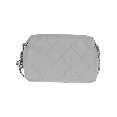 Tory Burch Fleming Small Crossbody Bag In Gray