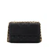 Tory Burch Fleming Small Hobo Bag - Black - Leather In Black