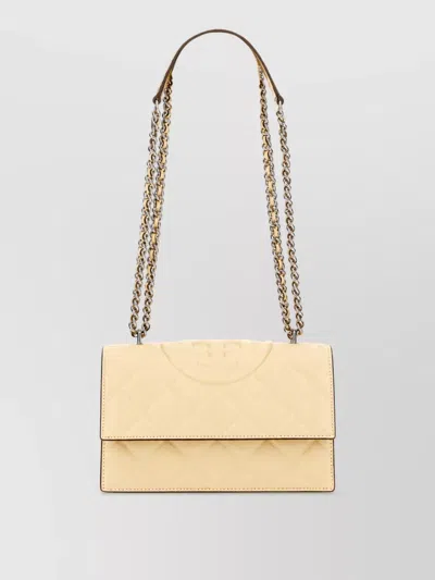 Tory Burch Fleming Small Leather Clutch Bag In Pink