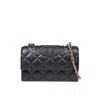 Tory Burch Fleming Small Leather Crossbody Bag In Black