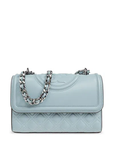 Tory Burch Fleming Small Leather Shoulder Bag In Blue