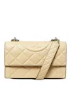 Tory Burch Fleming Small Convertible Leather Shoulder Bag In Vanilla