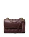 Tory Burch Fleming Small Convertible Shoulder Bag Albarossa In Albarossa/gold