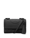 Tory Burch Fleming Small Quilted Leather Convertible Shoulder Bag In Matte Black