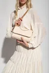 Tory Burch Small Fleming Convertible Leather Shoulder Bag In Cream