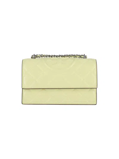 Tory Burch 'fleming' Small Shoulder Bag In Yellow