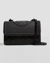 Tory Burch Fleming Small Tonal Convertible Shoulder Bag In Black