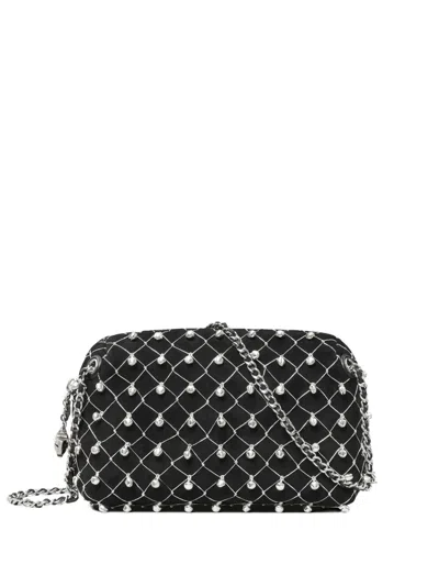 Tory Burch Fleming Soft Bell Cross Body Bag In Black