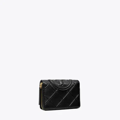 Tory Burch Fleming Soft Bi-fold Wallet In Black