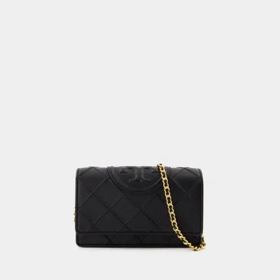TORY BURCH FLEMING SOFT CHAIN CROSSBODY - TORY BURCH - LEATHER - BLACK