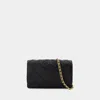 Tory Burch Fleming Soft Chain Crossbody In Black