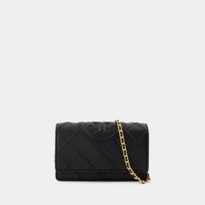 Tory Burch Fleming Soft Chain Crossbody In Black