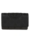 Tory Burch Small Fleming Soft Flap Wallet In Black