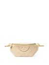 Tory Burch Fleming Convertible Leather Belt Bag In Neutrals