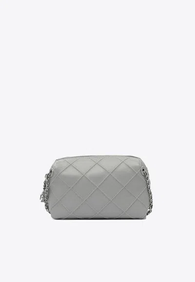 Tory Burch Fleming Soft Crossbody Bag In Gray
