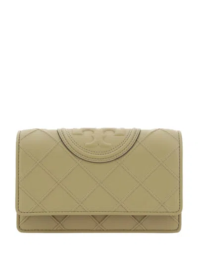 Tory Burch Fleming Soft Crossbody Wallet In Pebblestone