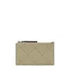 Tory Burch Fleming Soft Diamond-quilted Card Case In Green