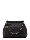 Tory Burch Fleming Leather Hobo Bag In Black