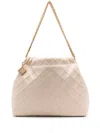 Tory Burch Fleming Soft Leather Shoulder Bag In Neutrals