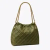 Tory Burch Fleming Soft Hobo Bag In Green