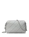Tory Burch Fleming Soft Leather Crossbody In Gray