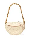 Tory Burch Fleming Soft Leather Shoulder Bag In Neutrals