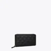 Tory Burch Fleming Soft Matte Zip Continental Wallet In Black