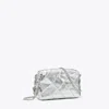 Tory Burch Fleming Soft Metallic Crossbody Bag In Silver