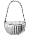 Tory Burch Fleming Soft Metallic Quilt Mini Leather Crescent Bag