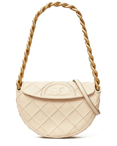 TORY BURCH TORY BURCH FLEMING SOFT MINI LEATHER CRESCENT BAG