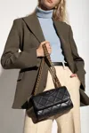 Tory Burch Fleming Soft Convertible Leather Shoulder Bag In Black