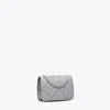 Tory Burch Fleming Soft Polished-grain Small Flap Wallet In Blue Jade