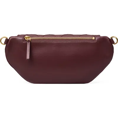 Tory Burch Fleming Soft Quilted Leather Belt Bag In Albarossa